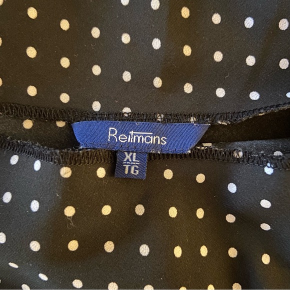 REITMAN’S polka dot X-Large Black and White flowy sleeveless shirt. - Picture 5 of 6